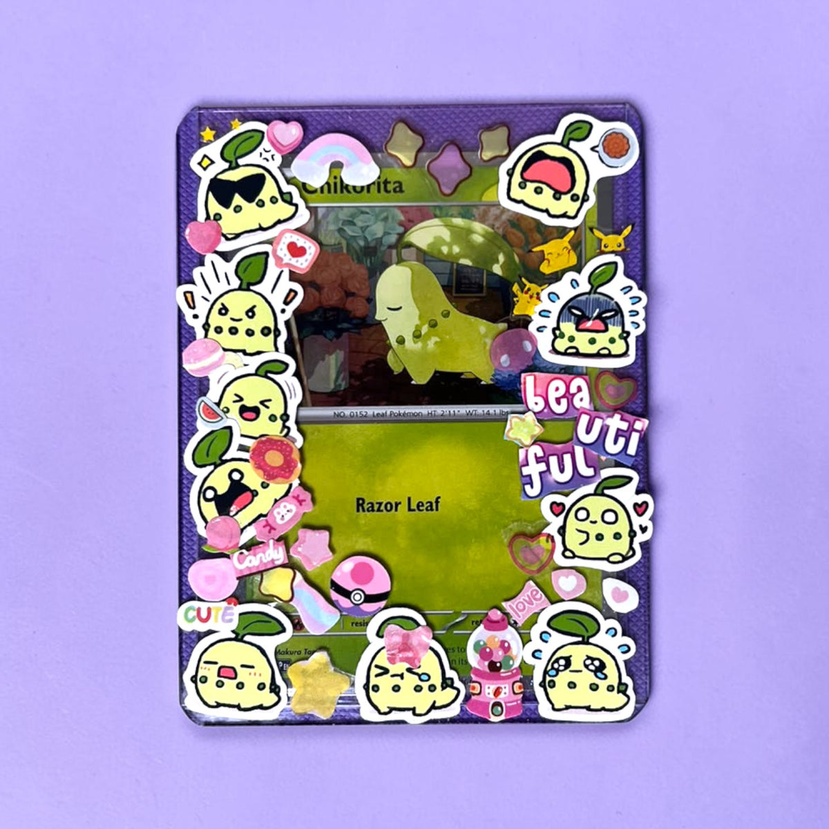 Chikorita Mini Sticker Set • 20 Kawaii Chibi Planner Stickers