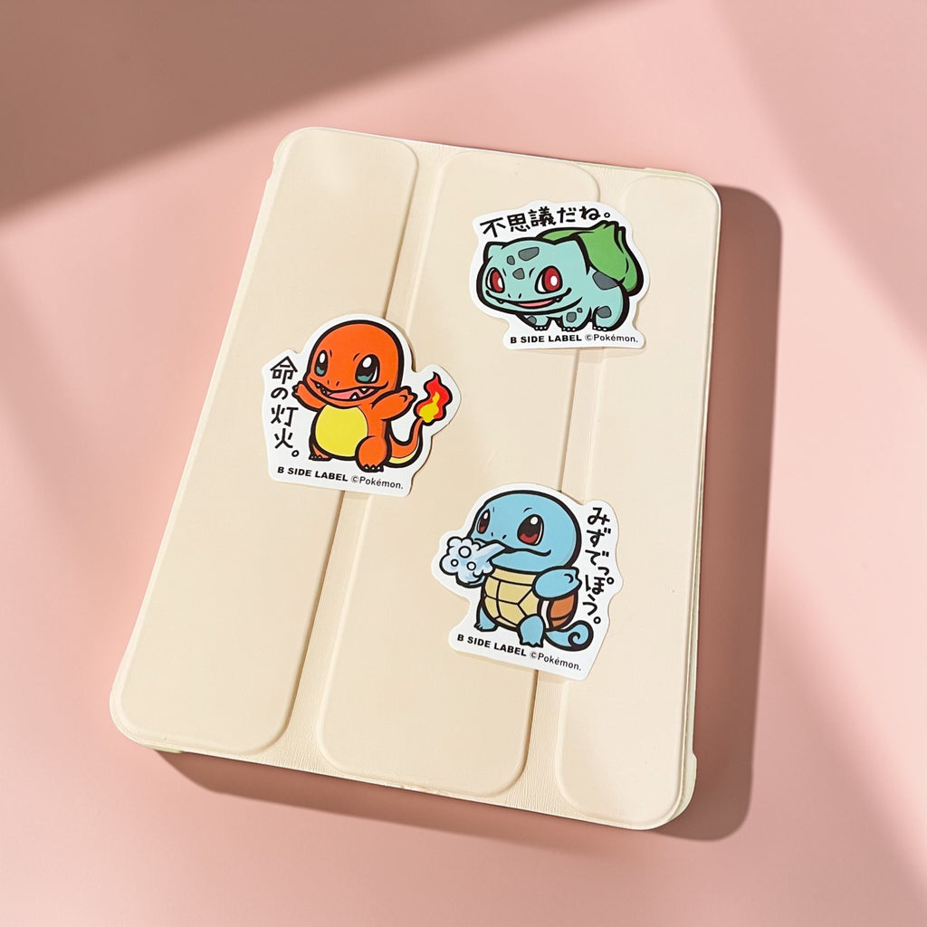 Bulbasaur Charmander Squirtle B-Side Label Sticker Japanese Decal on iPad tablet
