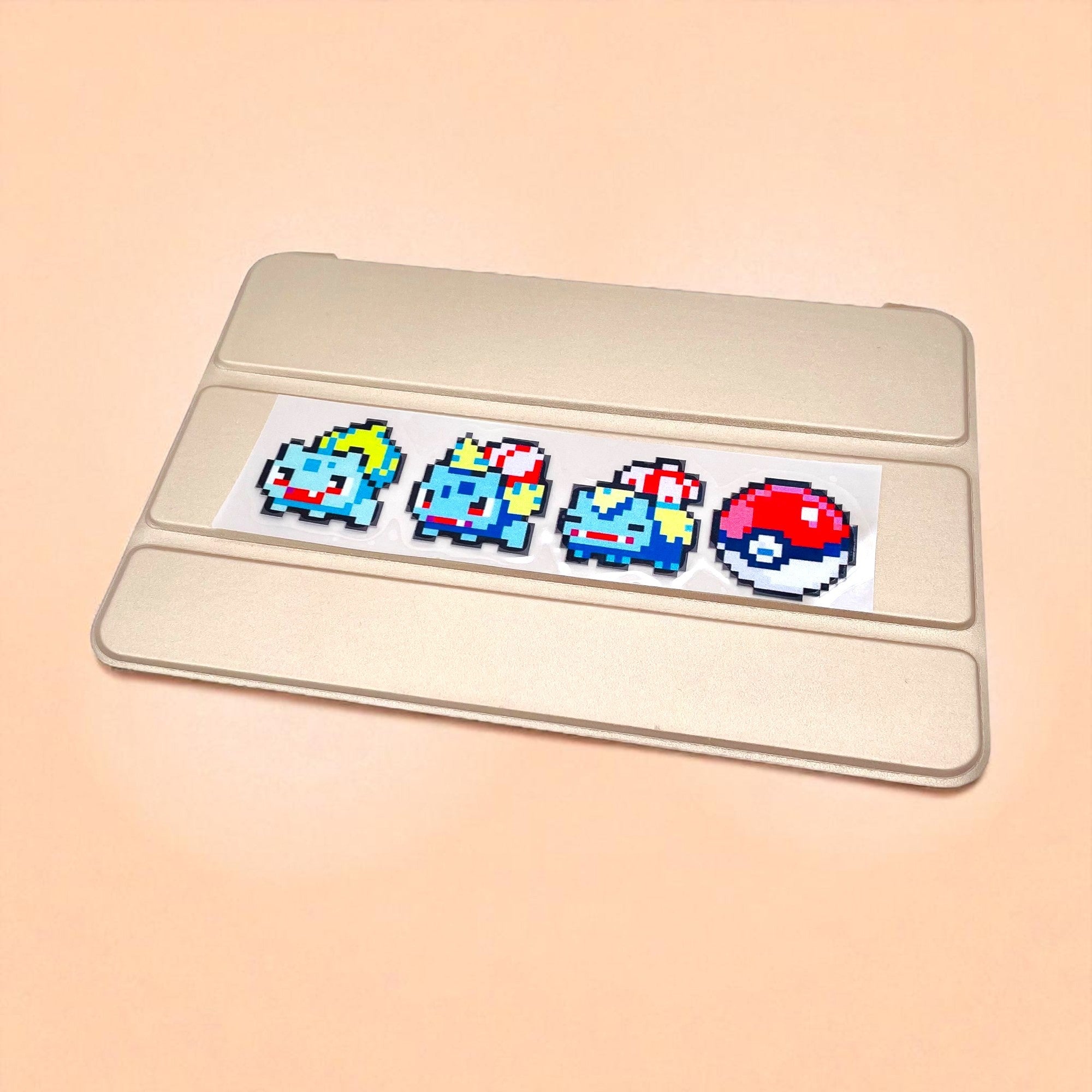 Bulbasaur Ivysaur Venusaur Vinyl Sticker 8 Bit Retro Pixel Art on iPad