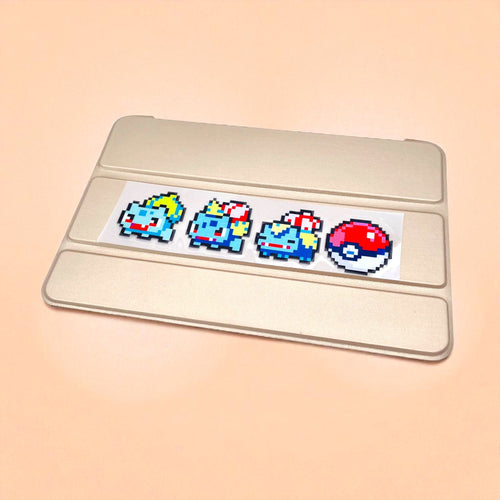Bulbasaur Ivysaur Venusaur Vinyl Sticker 8 Bit Retro Pixel Art on iPad