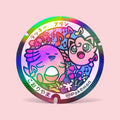 Chansey Jigglypuff Poke-Lid Holographic Sticker Koriyama Japan