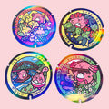Chansey Pokelid Japan Holographic Stickers Collectible Decals