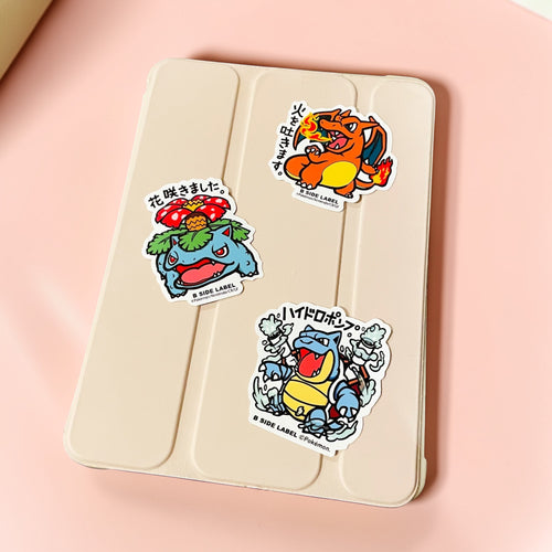 Charizard Blastoise Venusaur vinyl stickers Japanese pop art trio waterproof glossy decals