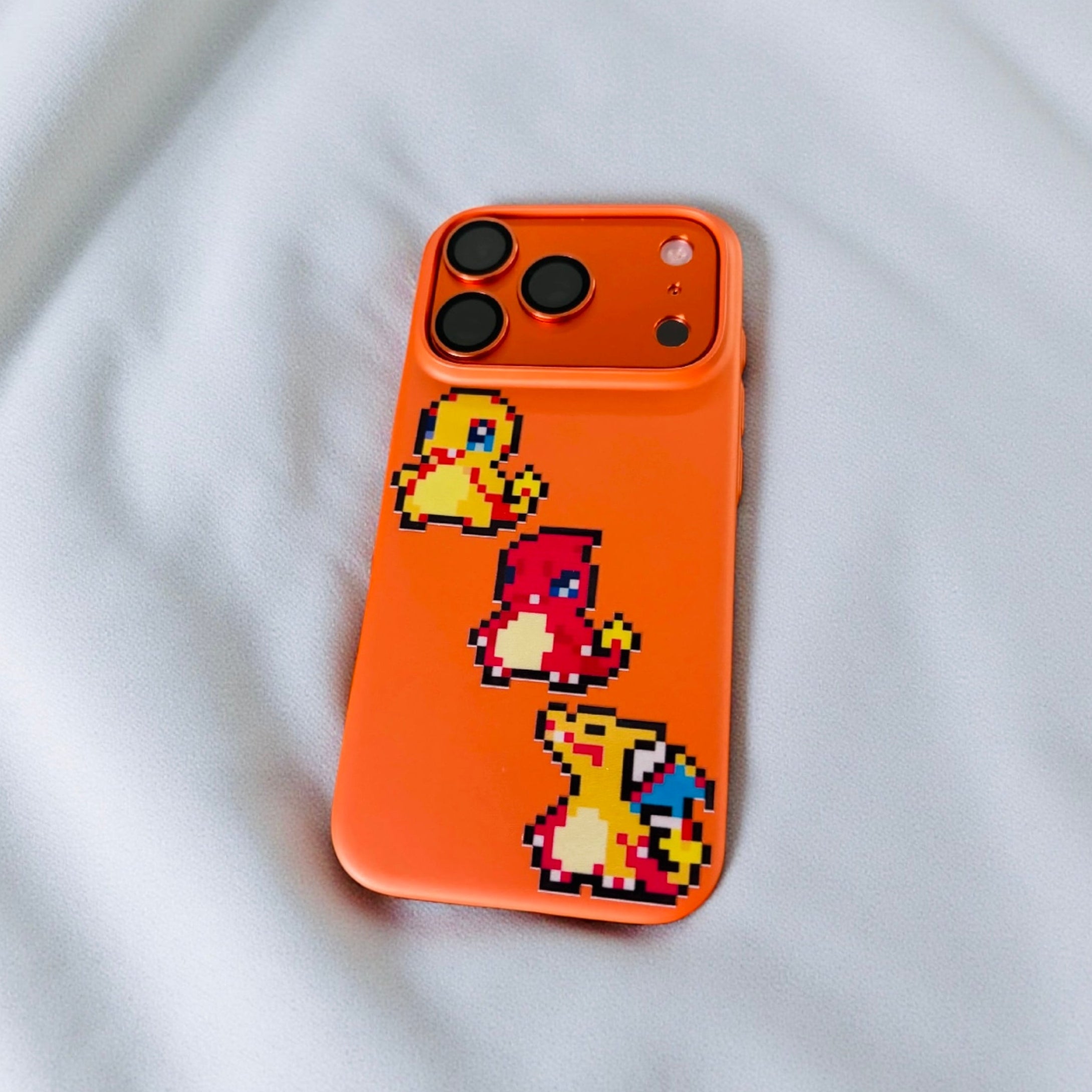 Charmander Charmeleon Charizard 8Bit Evolution Vinyl Sticker on Phone