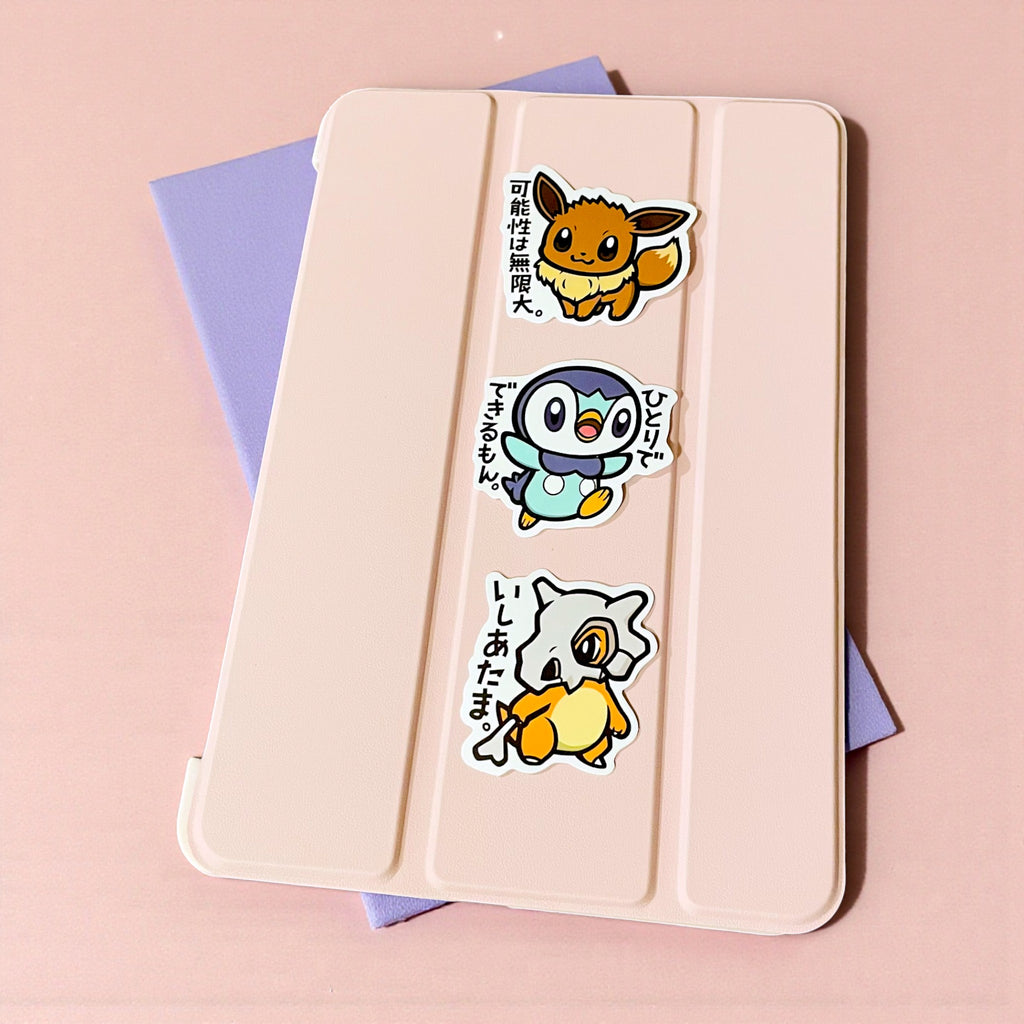 Eevee Piplup Cubone B-Side Label Japanese Stickers