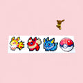 Flareon Vaporeon Jolteon 8Bit Vinyl Sticker Retro Gaming Decor
