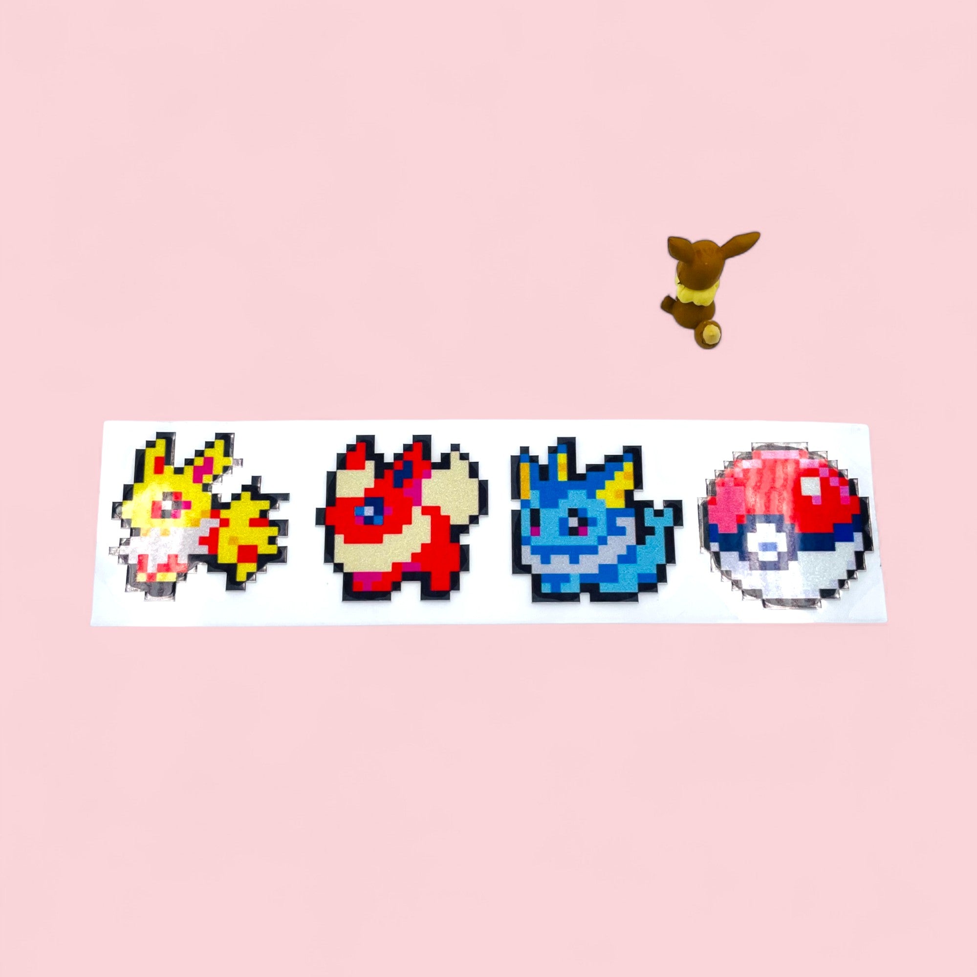 Flareon Vaporeon Jolteon 8Bit Vinyl Sticker Retro Gaming Decor