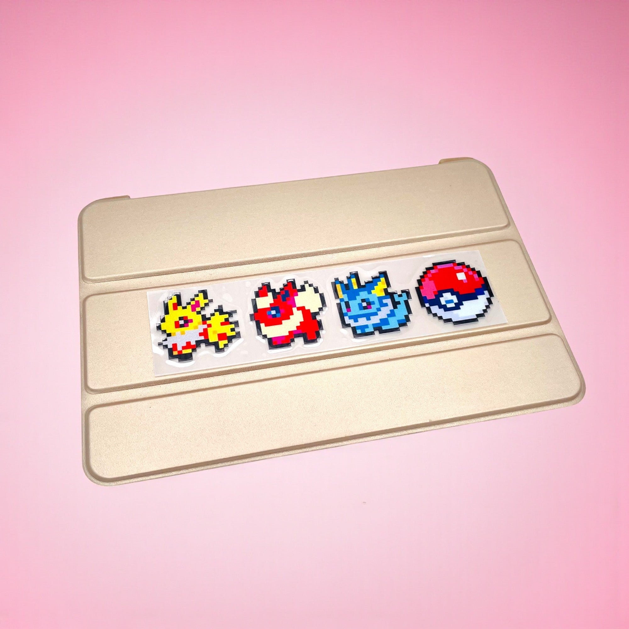 Flareon Vaporeon Jolteon 8Bit Vinyl Sticker Retro Gaming Decor on iPad Tablet
