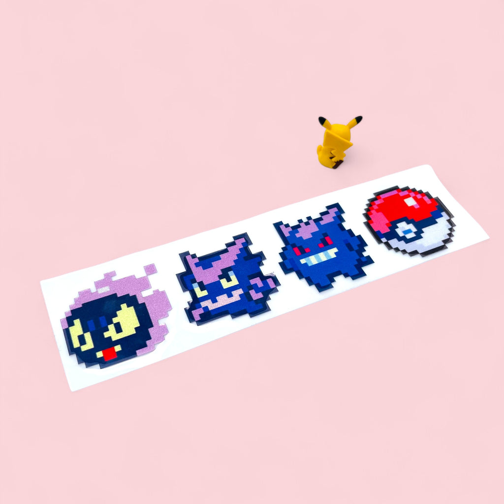 Gastly Haunter Gengar Evolution 8Bit Retro Pixel Car Decal 