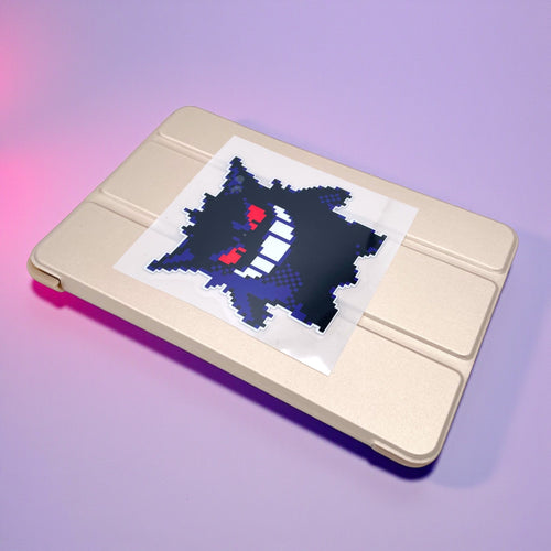 Gengar Retro 8Bit Car Decal Vinyl Sticker on an iPad