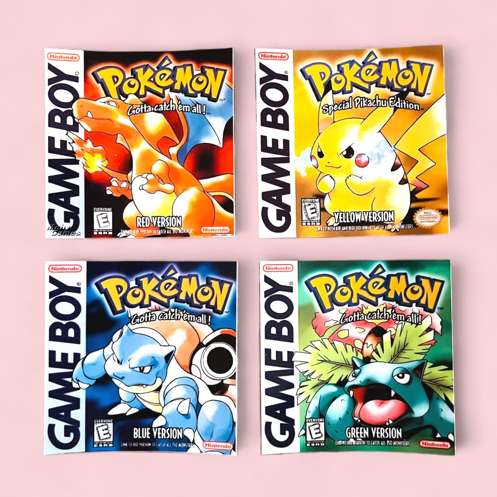 Retro Kanto Stickers • Vintage Game Cover Art Vinyl Decals