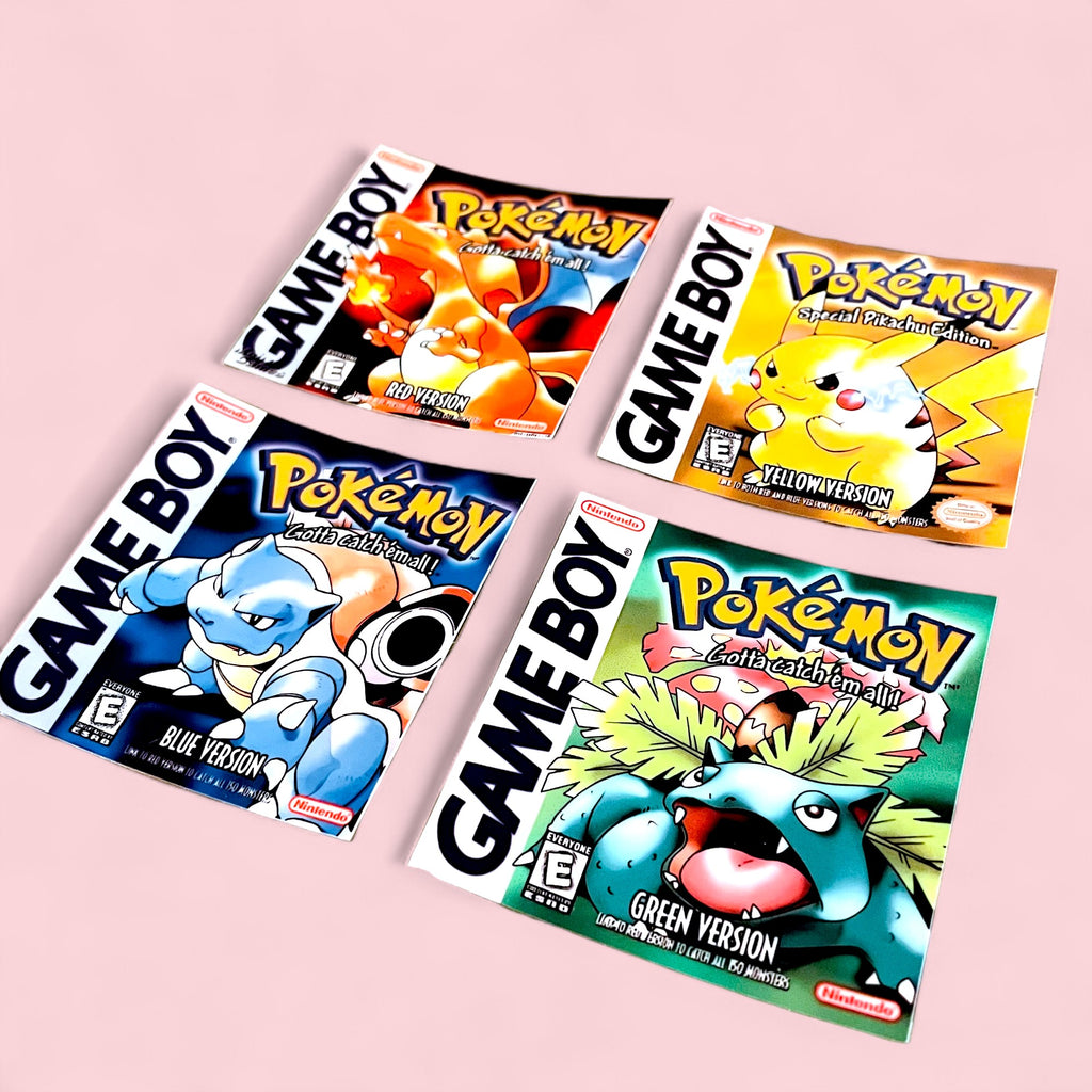 Retro Kanto Stickers • Vintage Game Cover Art Vinyl Decals