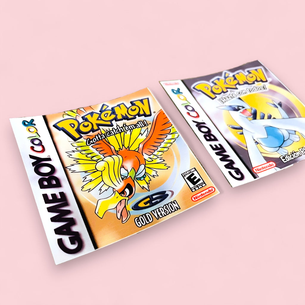 Retro Johto Stickers • Vintage Game Cover Art Vinyl Decals