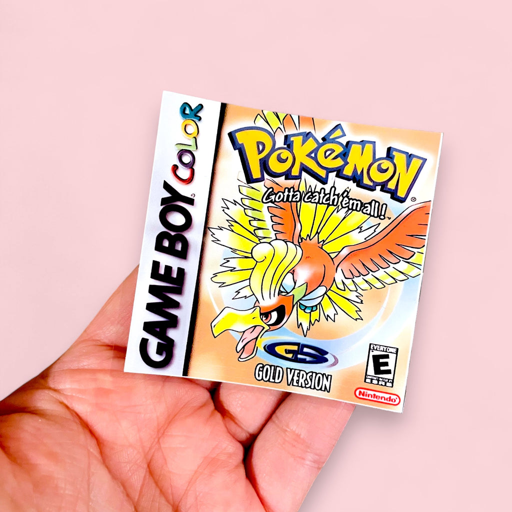 Retro Johto Stickers • Vintage Game Cover Art Vinyl Decals