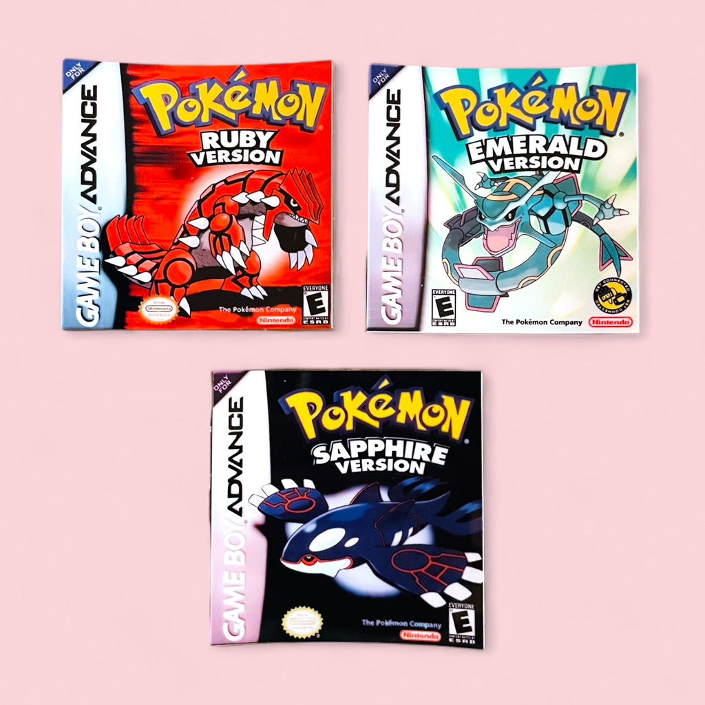 Retro Hoenn Stickers • Vintage Game Cover Art Vinyl Decals