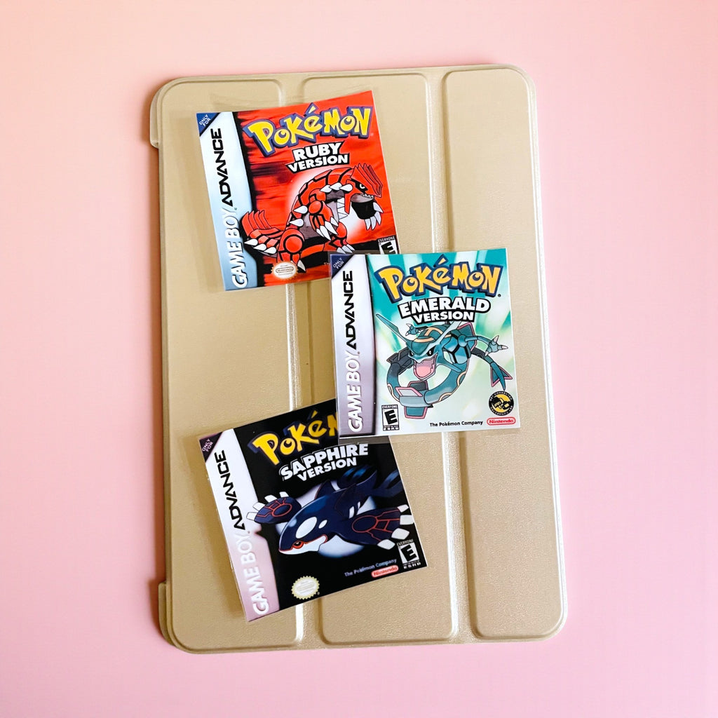 Retro Hoenn Stickers • Vintage Game Cover Art Vinyl Decals