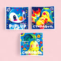 Piplup, Cyndaquil & Chikorita Stickers • Kawaii Vinyl Decals