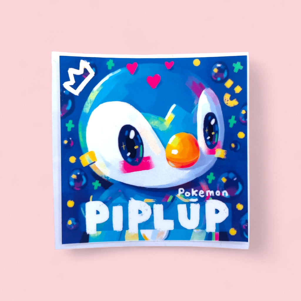 Piplup, Cyndaquil & Chikorita Stickers • Kawaii Vinyl Decals