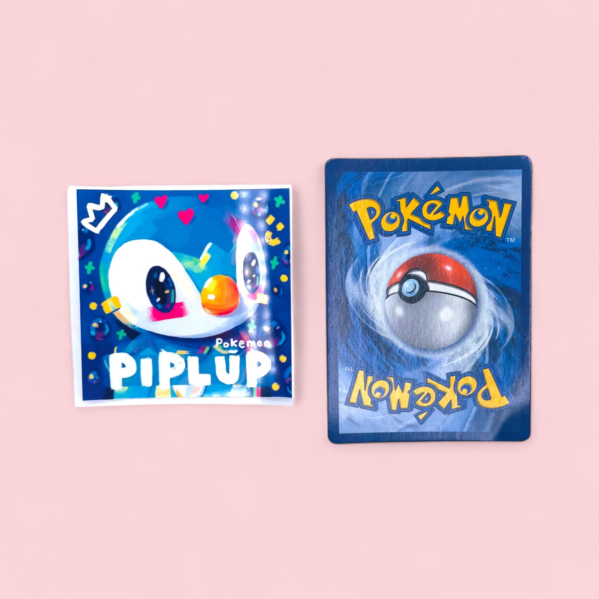 Piplup, Cyndaquil & Chikorita Stickers • Kawaii Vinyl Decals