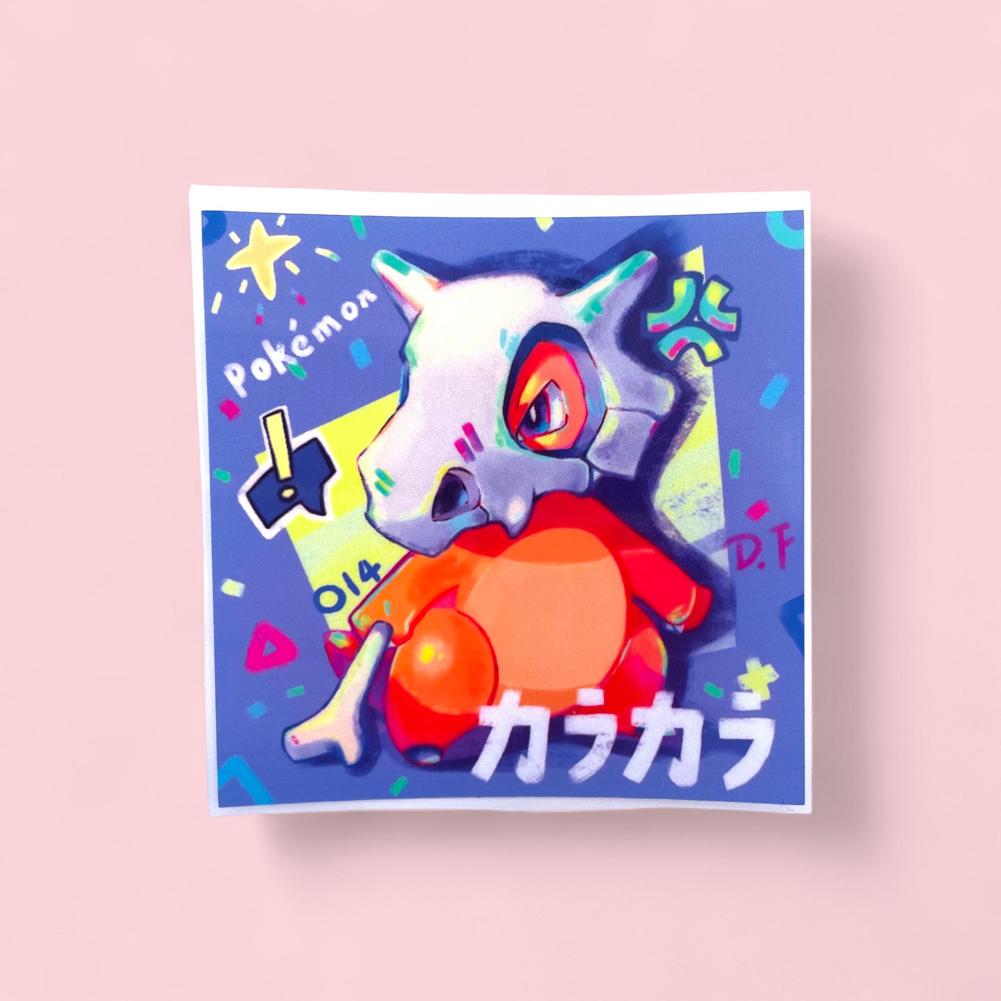 Cubone Stickers • Kawaii Vinyl Decals