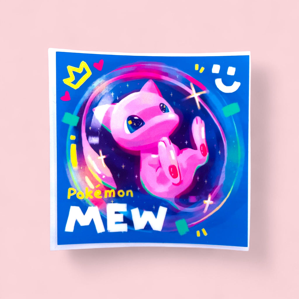 Mew & Mewtwo Stickers • Kawaii Vinyl Decals