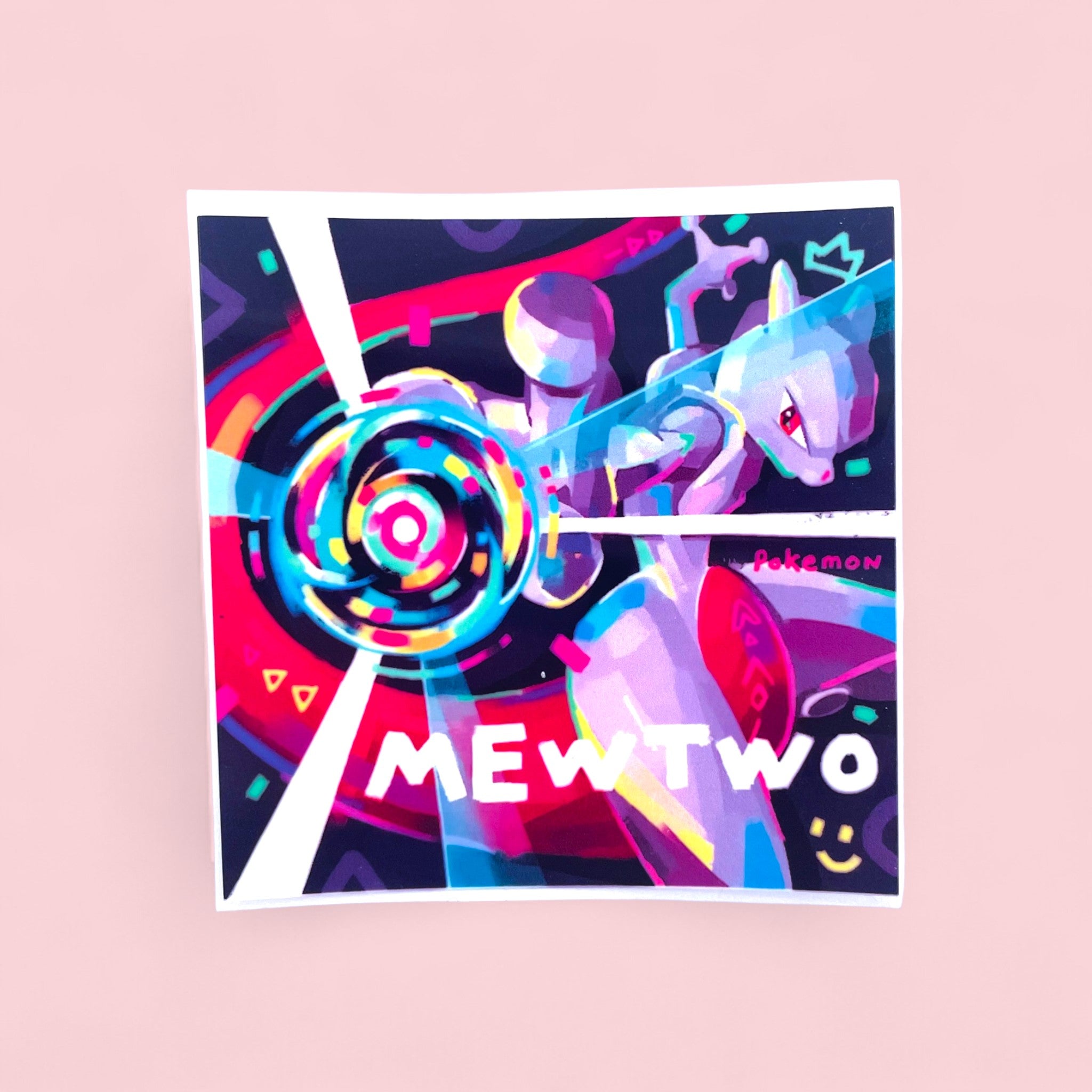 Mew & Mewtwo Stickers • Kawaii Vinyl Decals