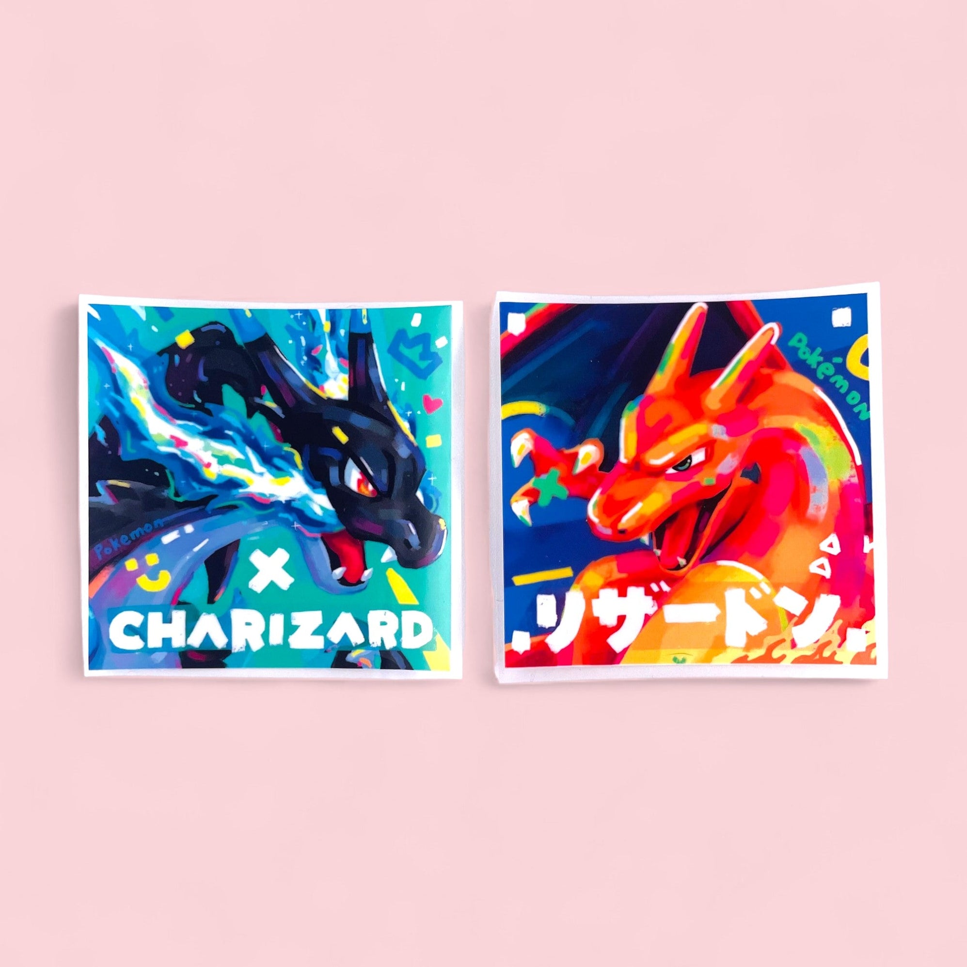 Charizard & Mega Charizard X Stickers • Kawaii Vinyl Decals