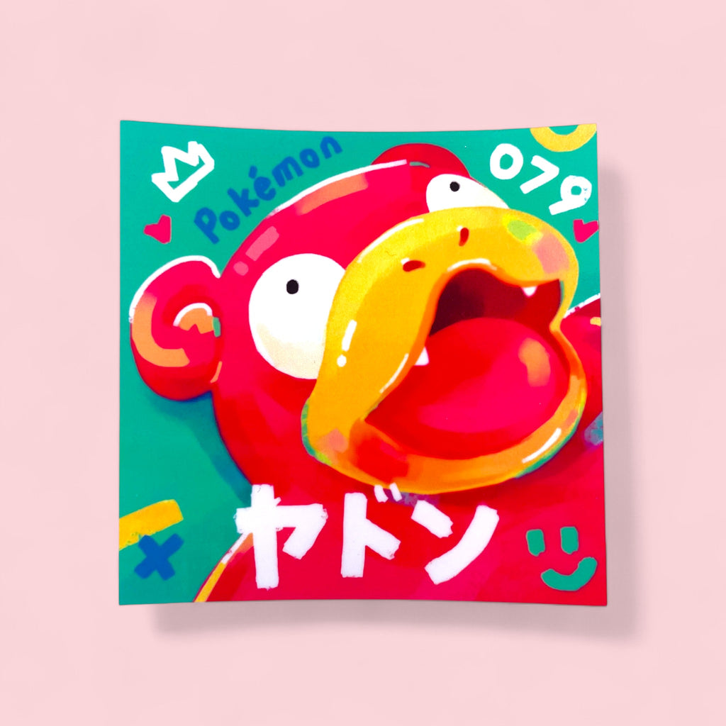 Psyduck & Slowpoke Stickers • Kawaii Vinyl Decals