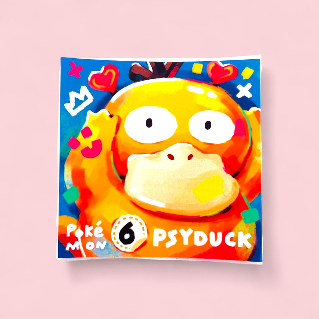 Psyduck & Slowpoke Stickers • Kawaii Vinyl Decals
