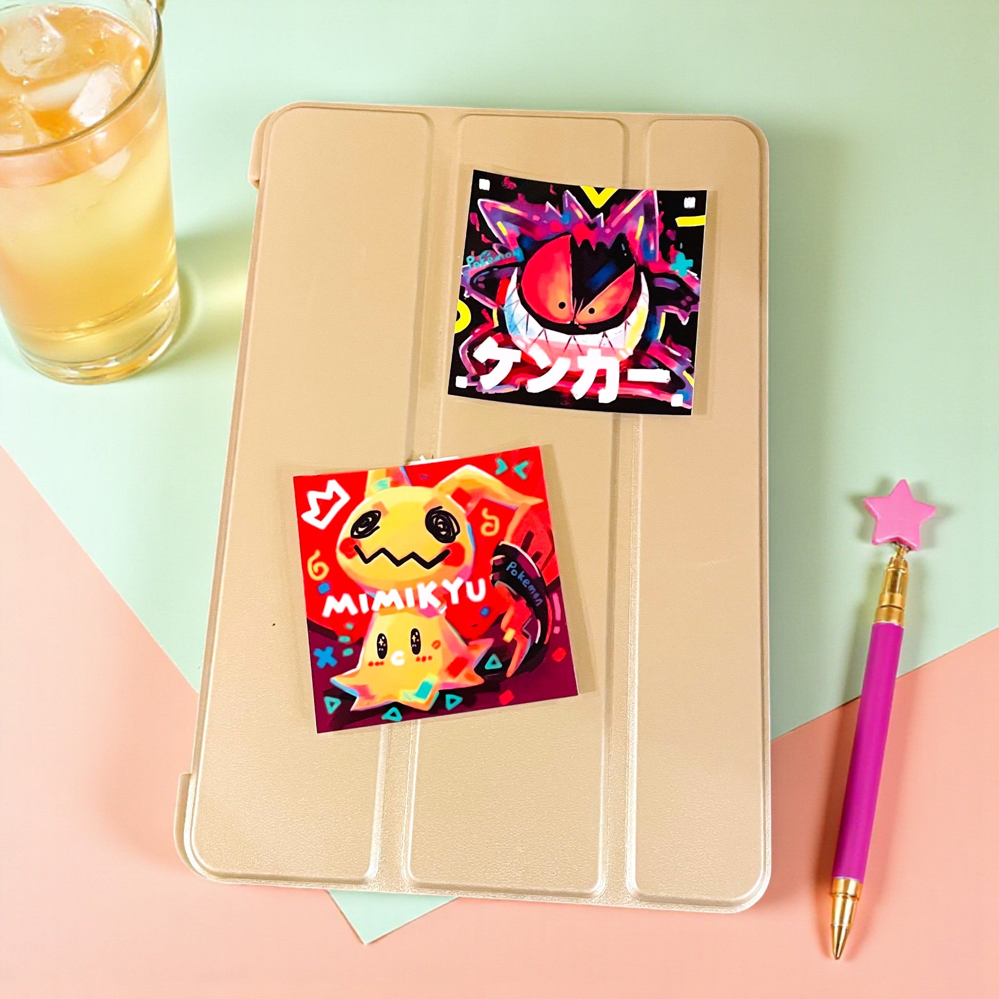 Gengar & Mimikyu Stickers • Kawaii Vinyl Decals