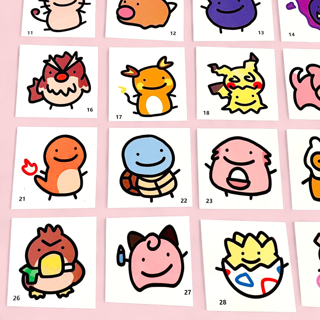 Cute Monster Temporary Tattoos • Waterproof • Party Favors • Kids Birthday