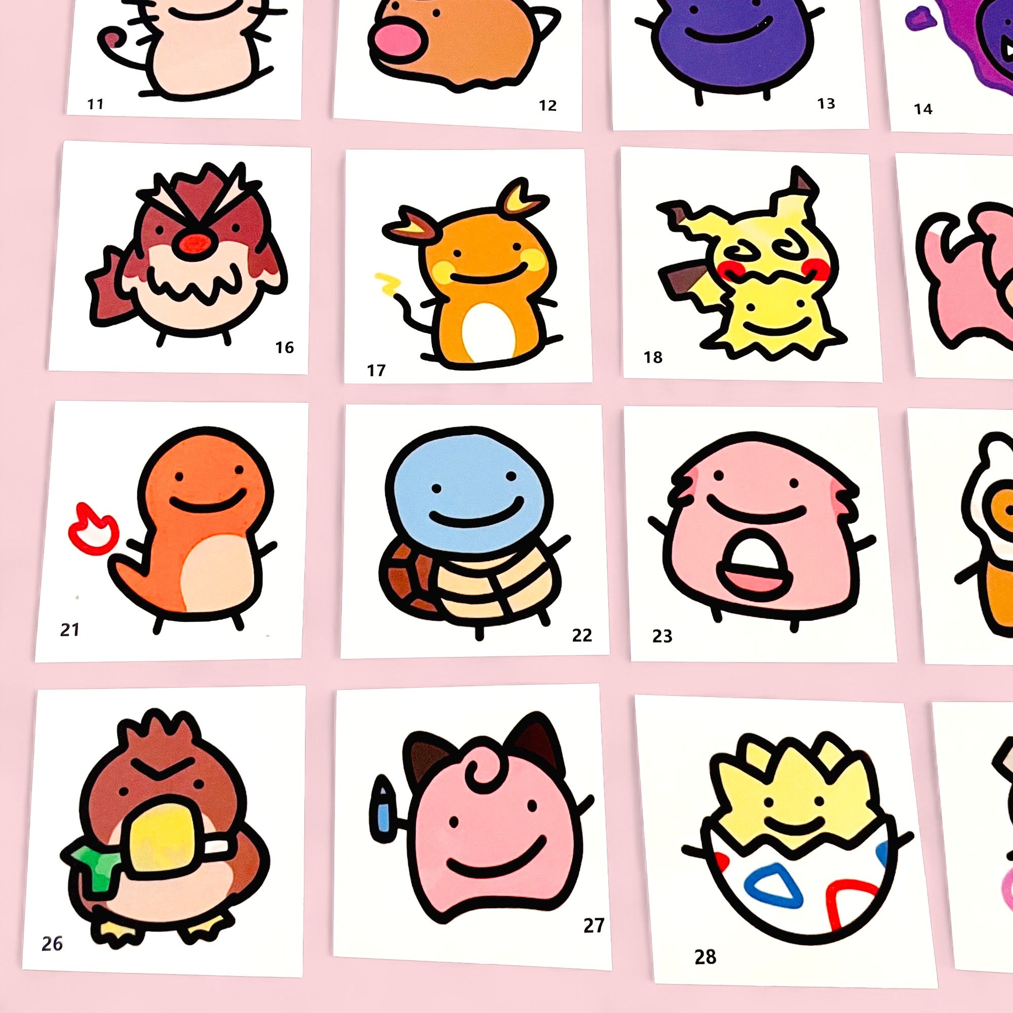 Cute Monster Temporary Tattoos • Waterproof • Party Favors • Kids Birthday