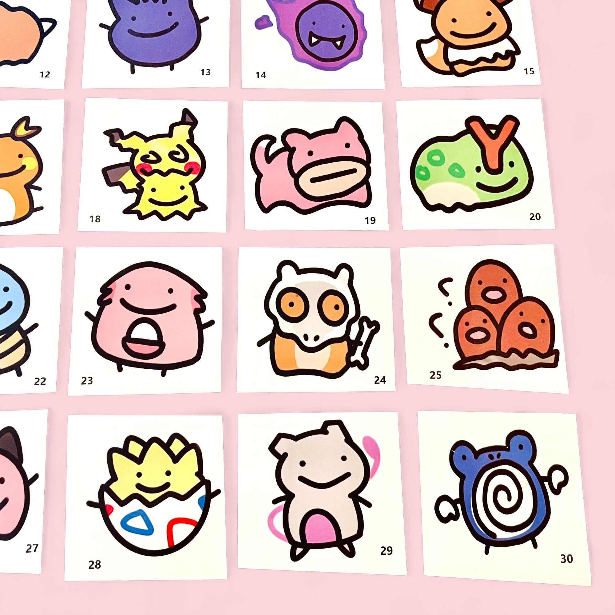 Cute Monster Temporary Tattoos • Waterproof • Party Favors • Kids Birthday