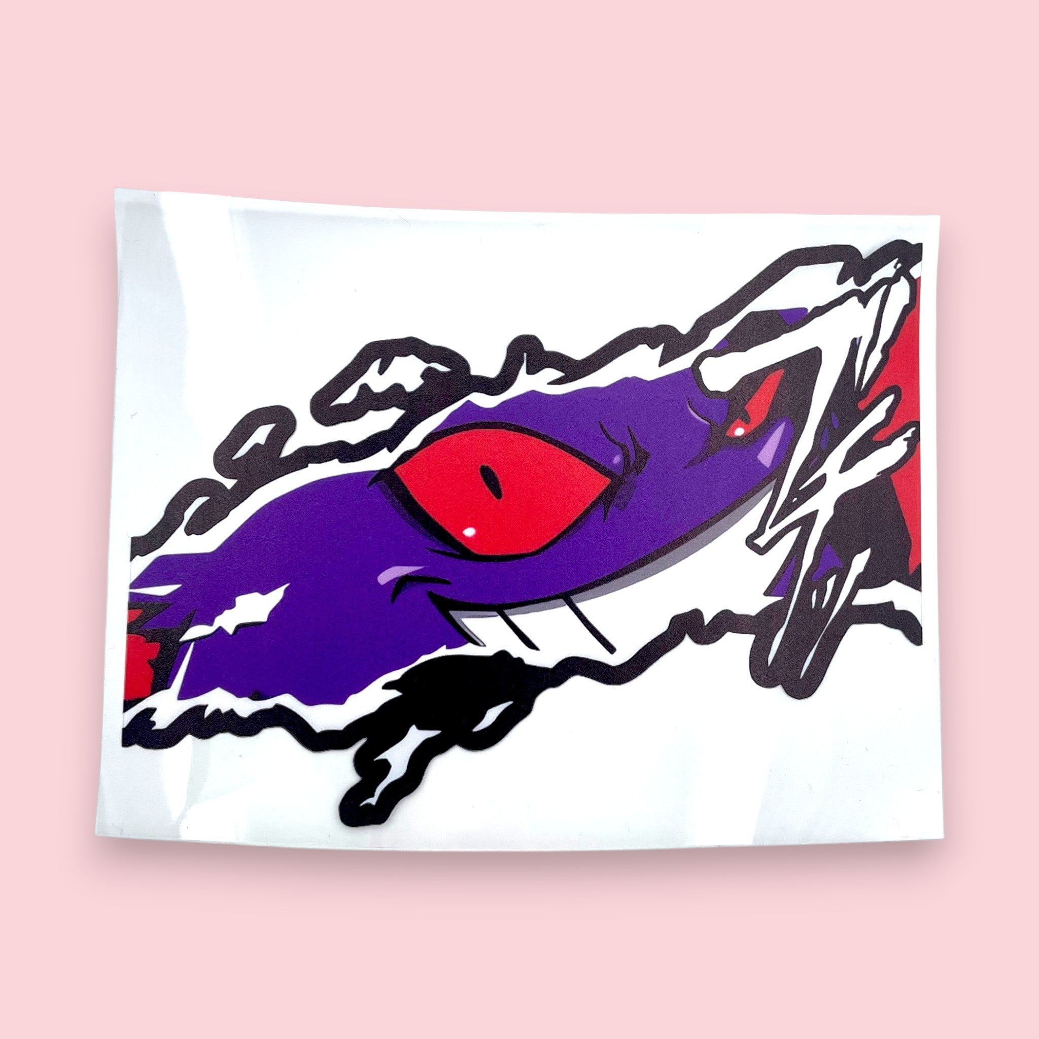 Gengar Peeking Car Decal • Large Premium Waterproof Vinyl Sticker