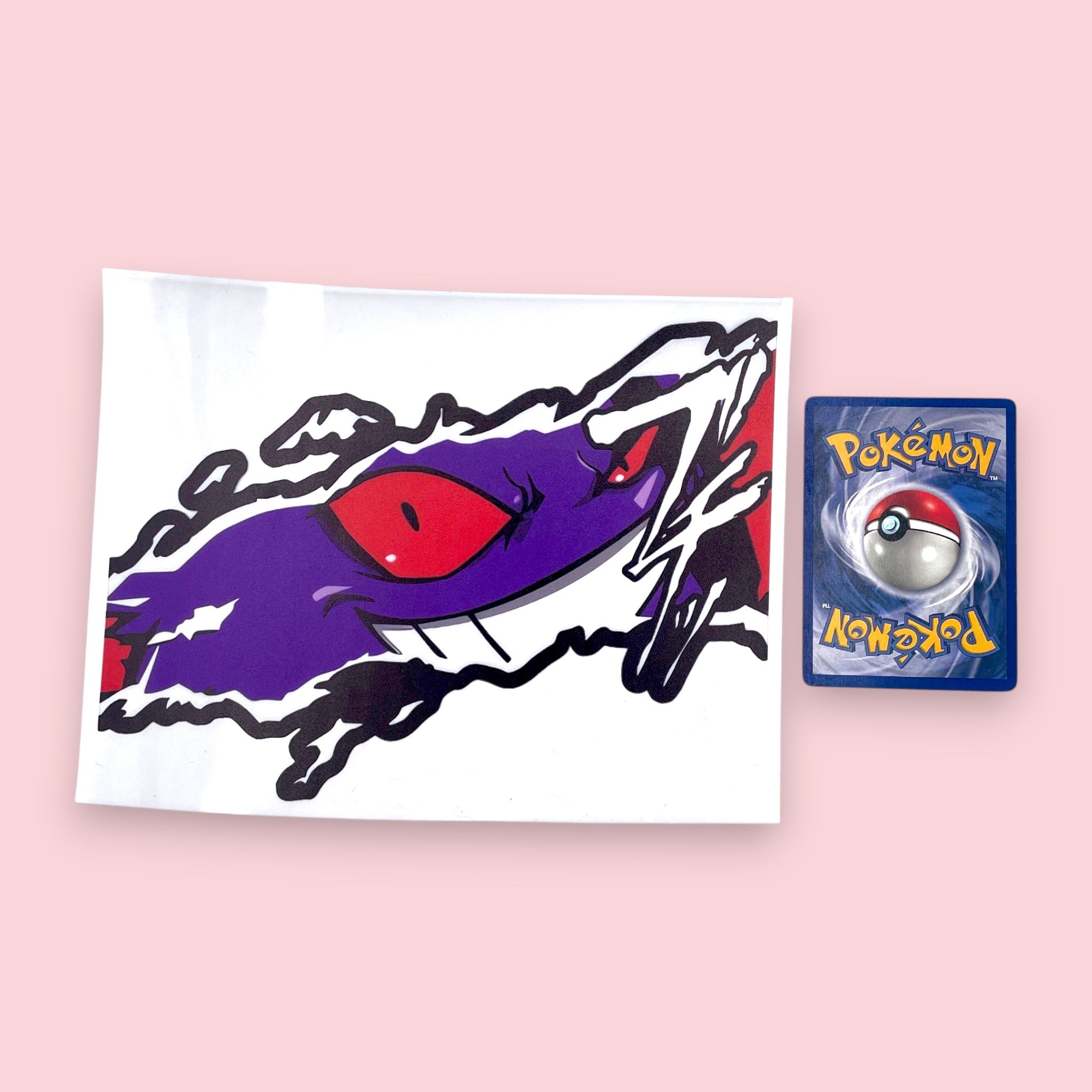 Gengar Peeking Car Decal • Large Premium Waterproof Vinyl Sticker