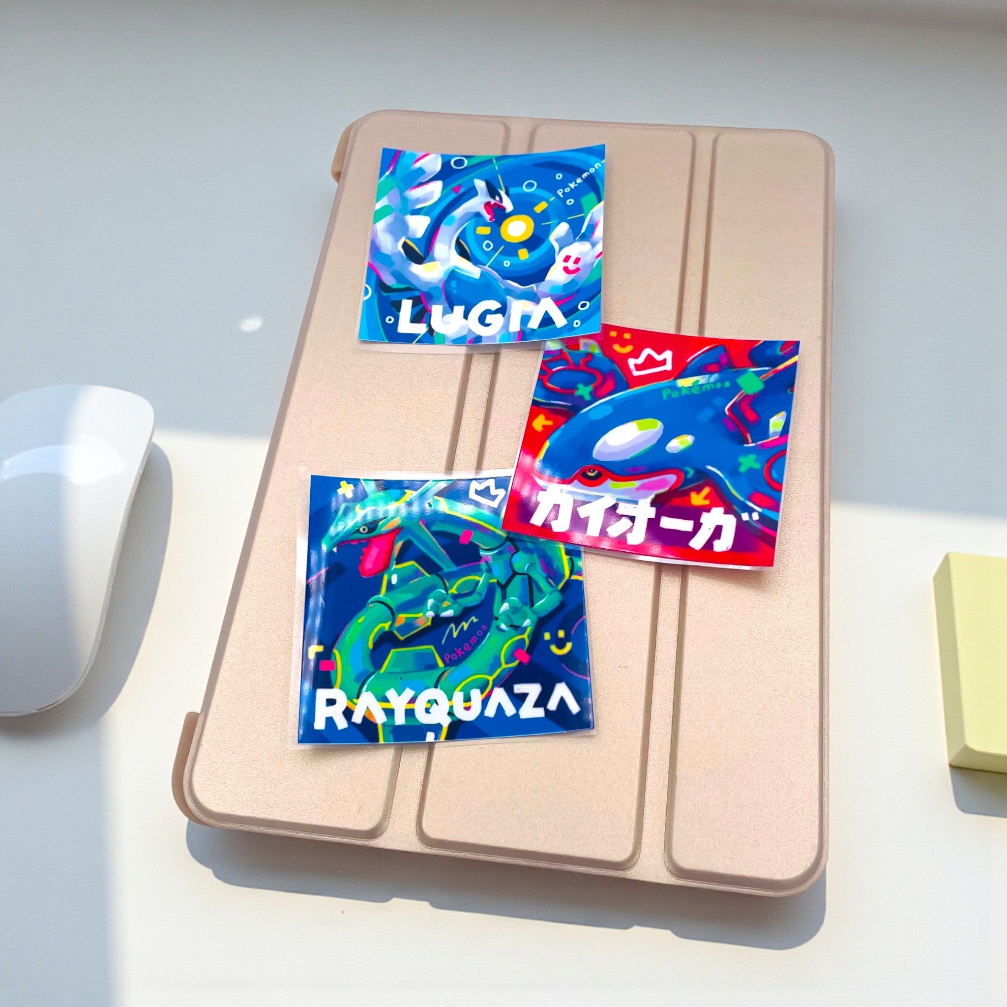 Lugia, Rayquaza & Kyogre Stickers • Kawaii Vinyl Decals