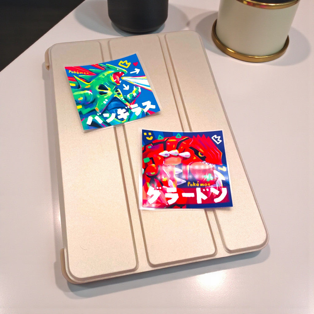 Groudon & Tyranitar Stickers • Kawaii Vinyl Decals