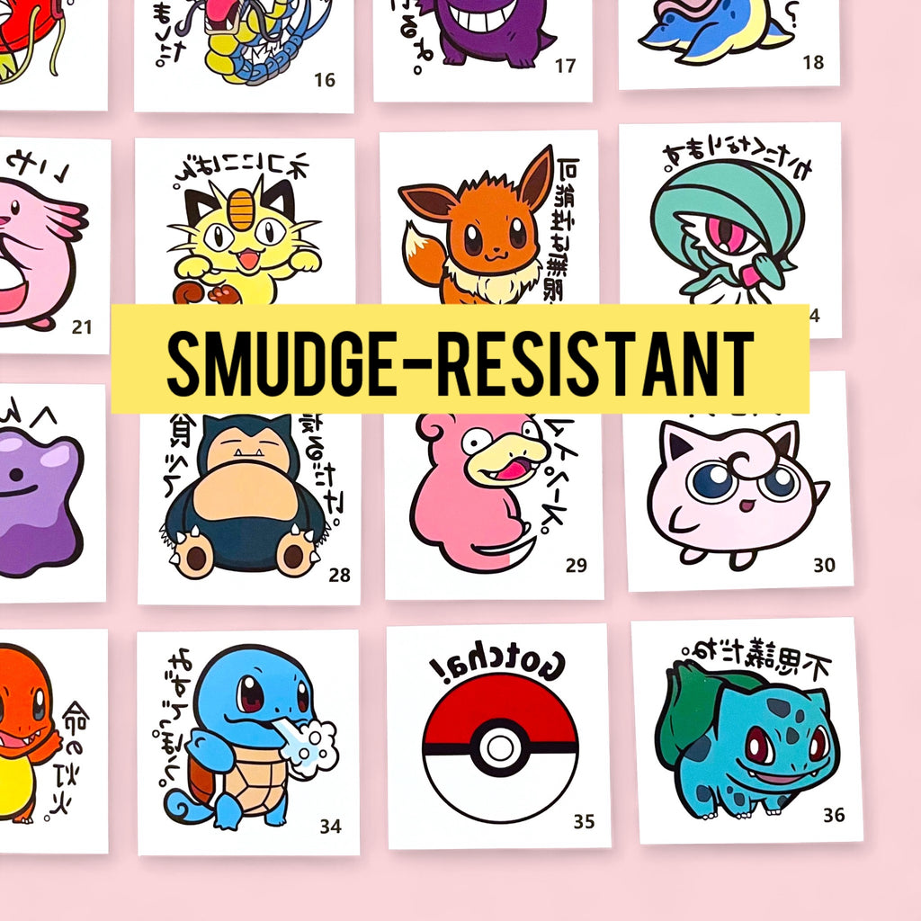 Japanese Pokemon Party Favors Temporary Tattoos Cosplay Gift