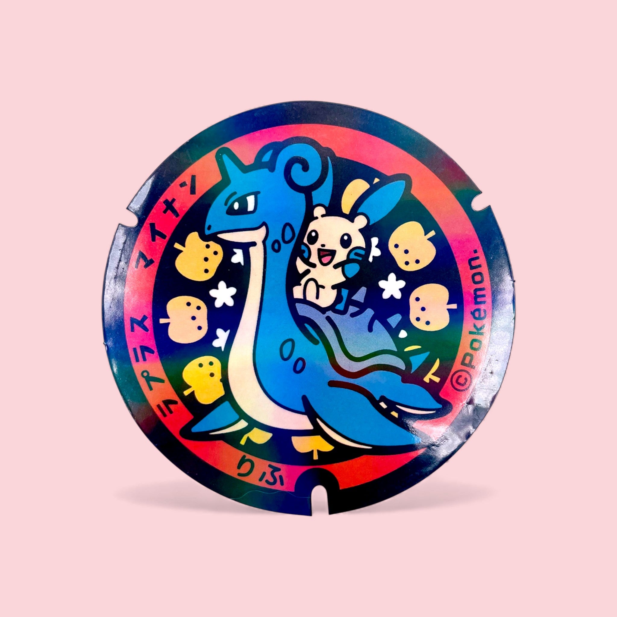 Lapras Poke-Lid Holographic Stickers Japan Minun Decal
