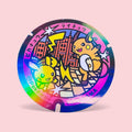 Large Pikachu & Raichu Poke-Lid Sticker (Yokohama, Japan)