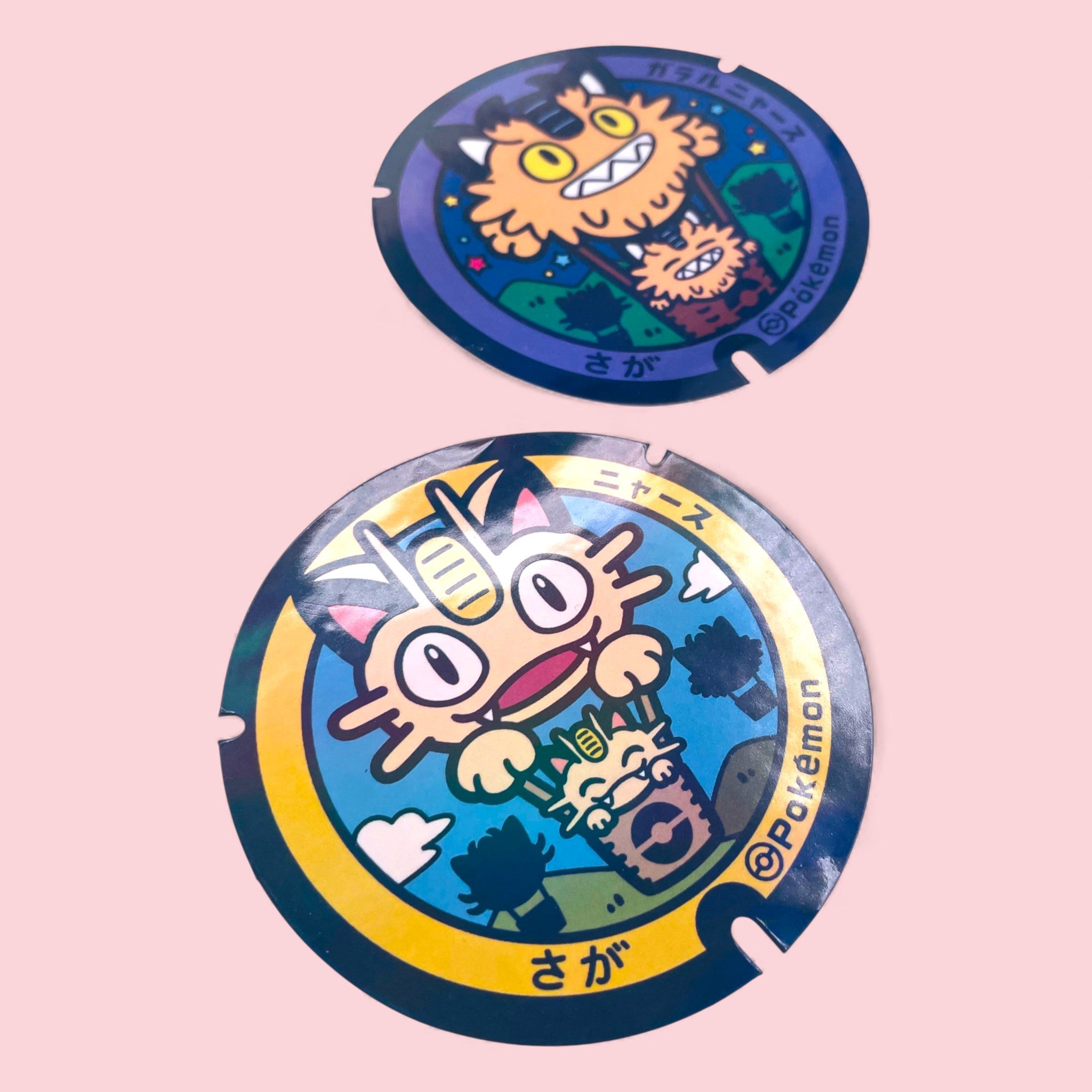Meowth Pokelid Japanese Stickers Large Decals