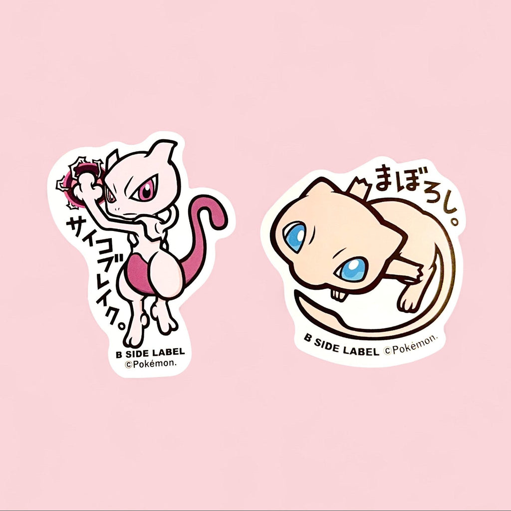 Mew and Mewtwo B-side Label Japanese Stickers