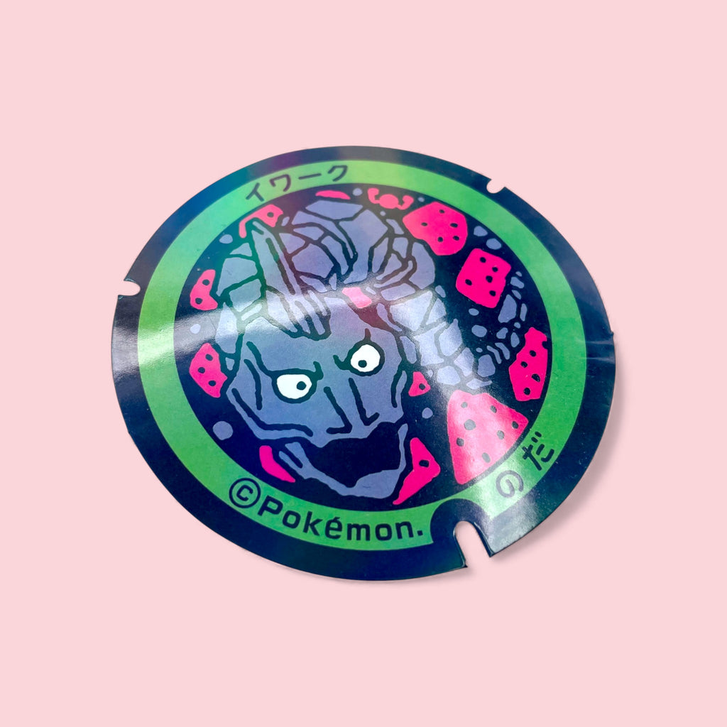 Onix Poke-Lid Holographic Sticker Noda Japan Collectible Decor