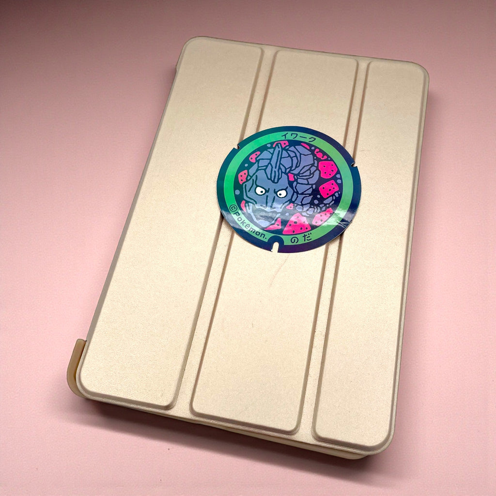 Onix Poke-Lid Holographic Sticker Noda Japan Collectible on iPad Tablet