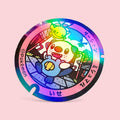 Oshawott & Chingling Poke-Lid Sticker Ise Japan Holographic Decal