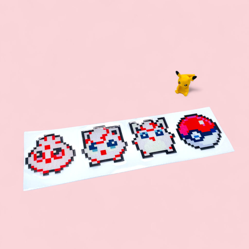 Retro Gaming Jigglypuff Laptop Sticker 8Bit Evolution