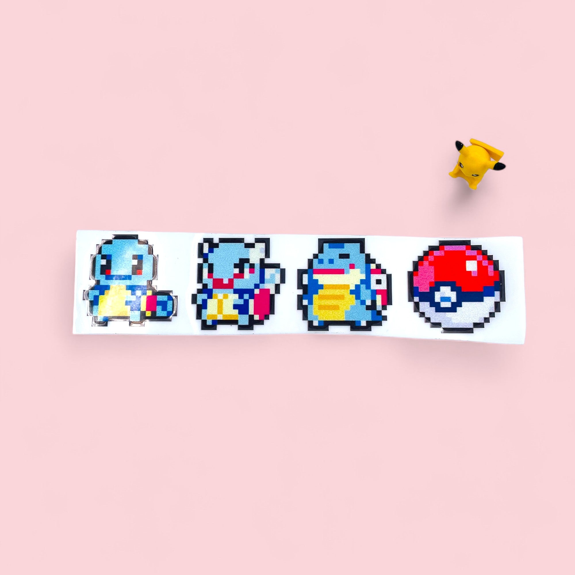 Squirtle Wartortle Blastoise Evolution 8Bit Pixel Vinyl Car Decal