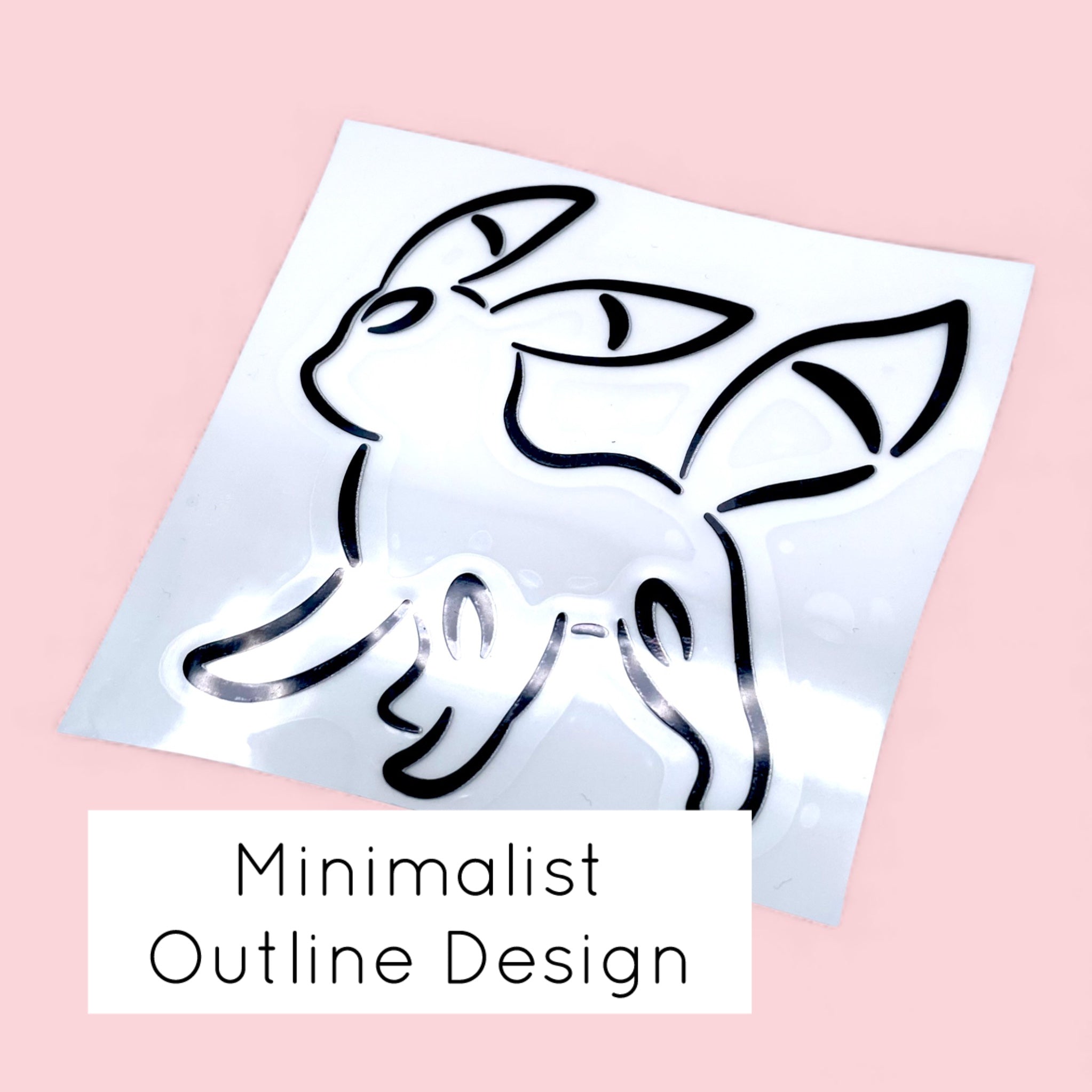 Umbreon Car Decal Minimalist Vinyl Sticker Sideview