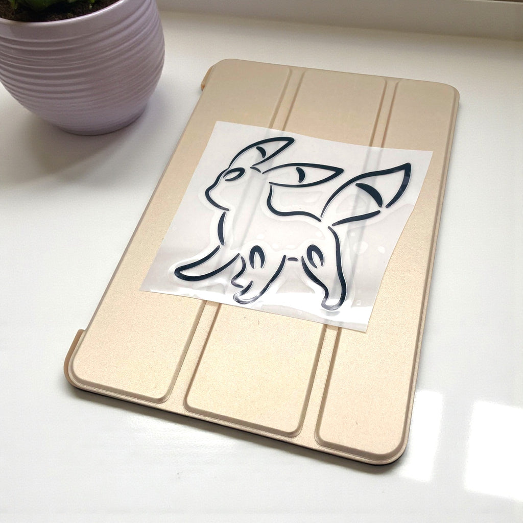 Umbreon Car Decal Minimalist Vinyl Sticker on iPad