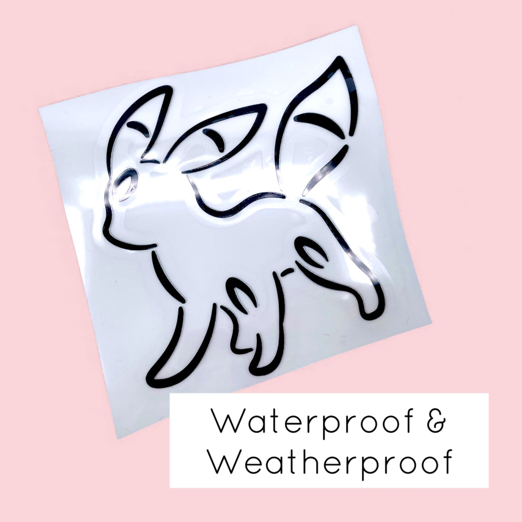 Umbreon Car Decal Minimalist Vinyl Sticker Large